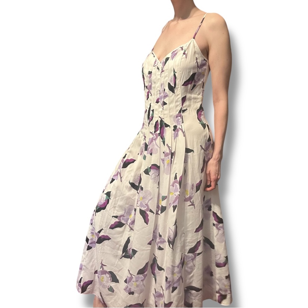 Banana Republic Floral Pintuck Dress Size 10 / M - Picture 5 of 7